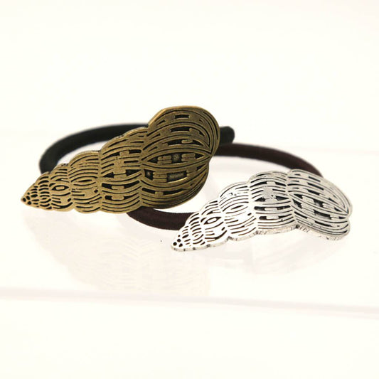 Haargummi Haarschmuck Metall Muscheln