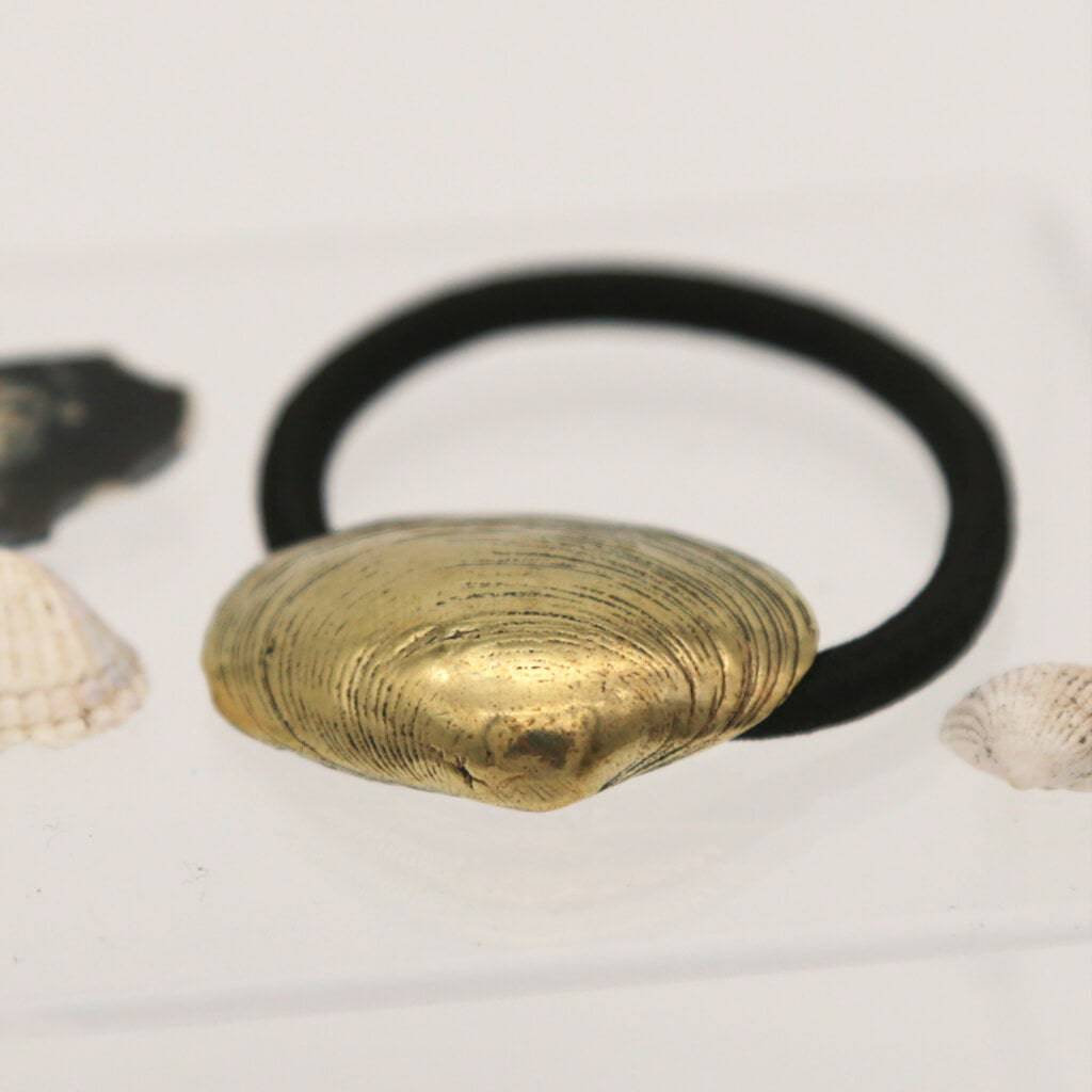 muschel messing gold haarschmuc