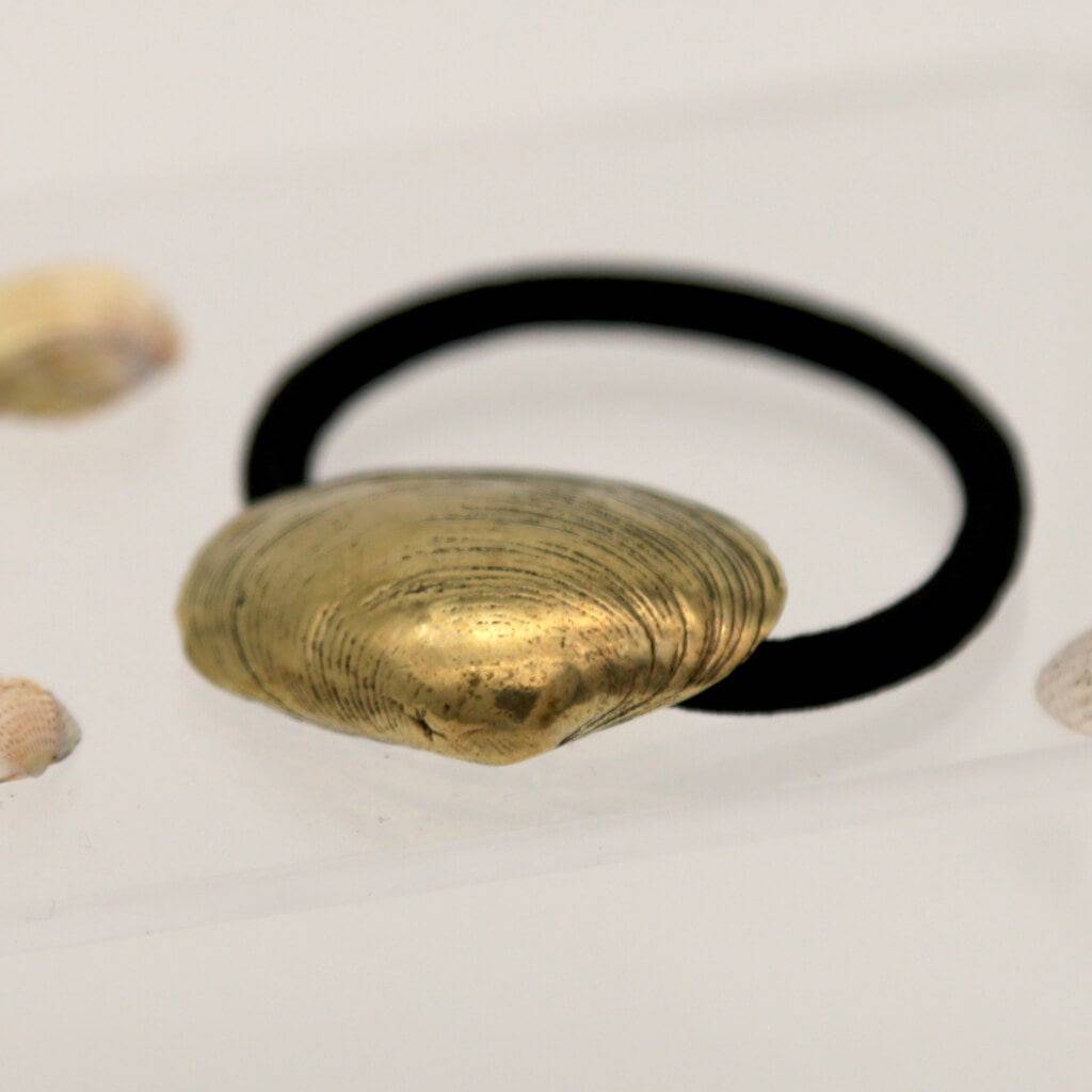 Haargummi Haarschmuck Metall Muscheln