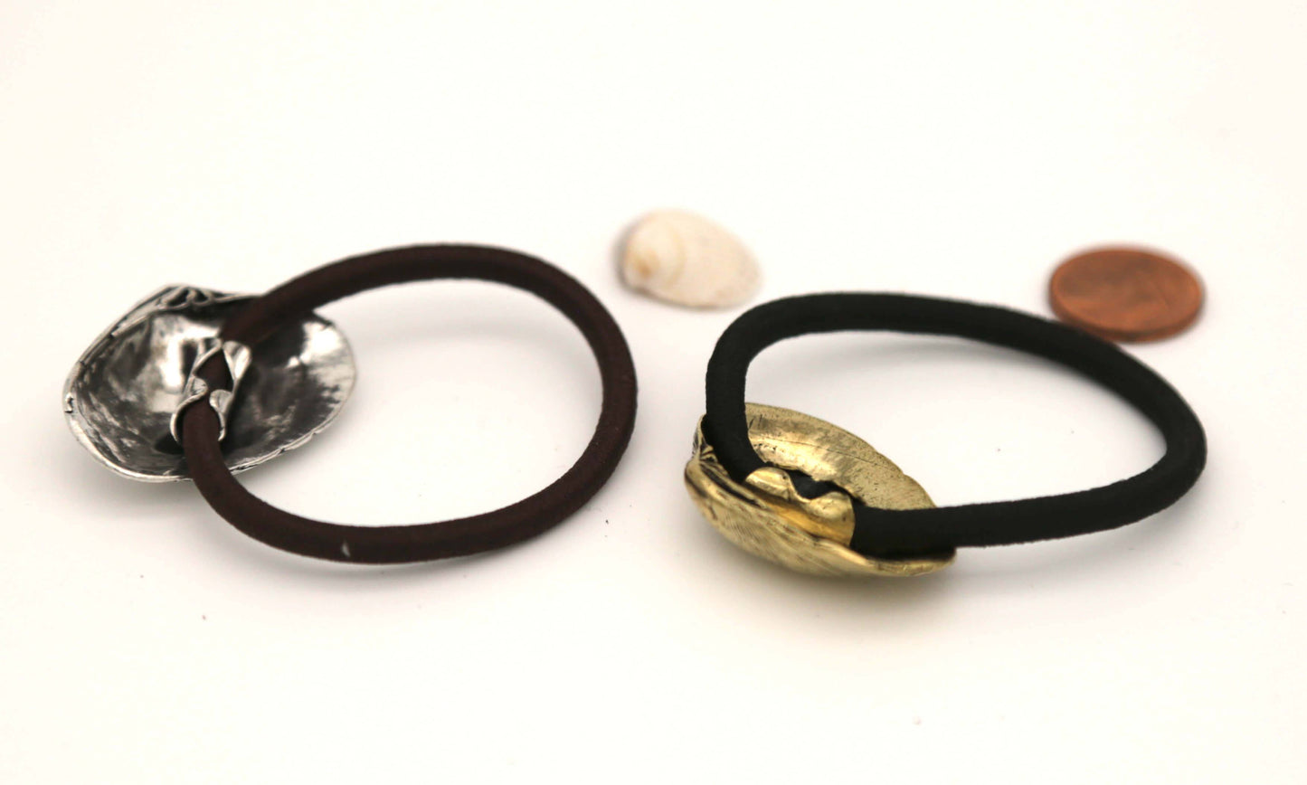 Haargummi Haarschmuck Metall Muscheln