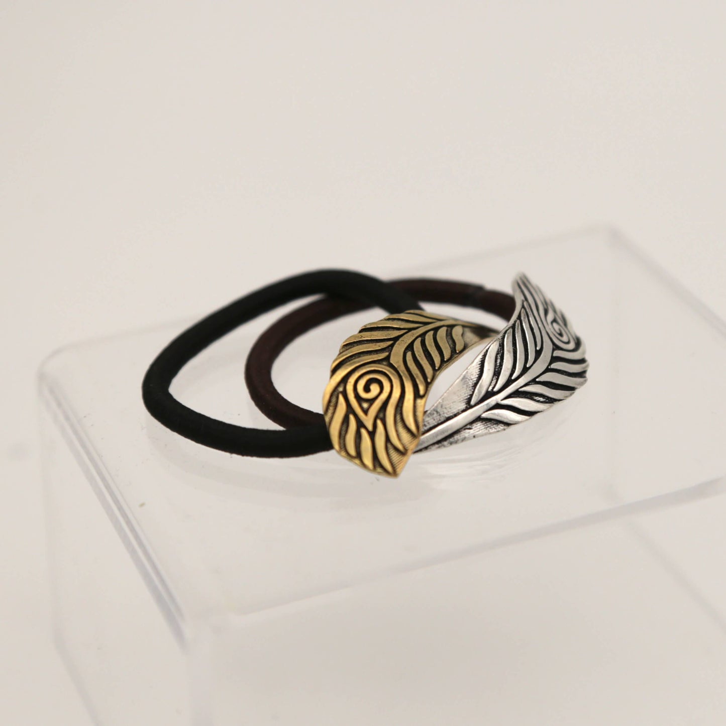 Haargummi Haarschmuck Metall Pfau