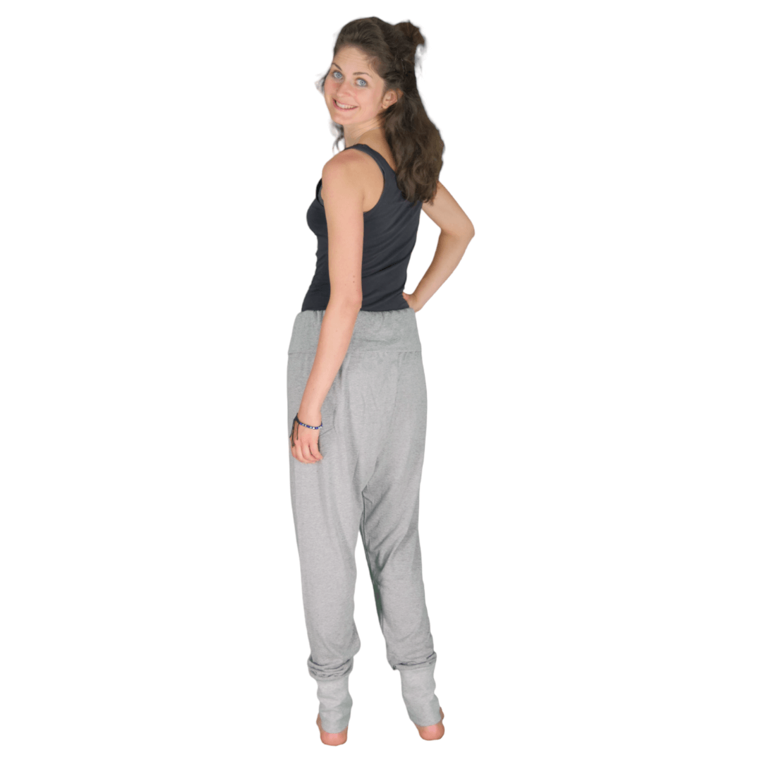 Bequeme Jersey Pumphose Hose in grau