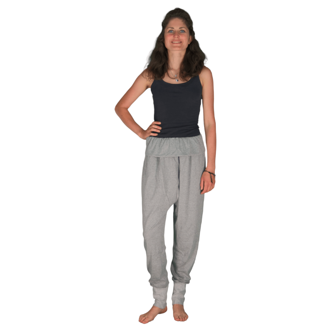 Bequeme Jersey Pumphose Hose in grau