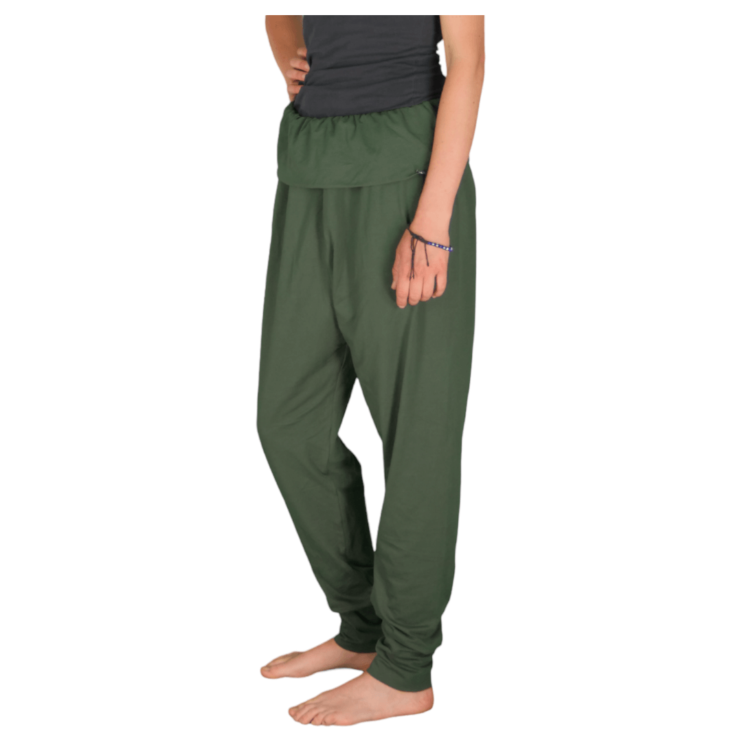 Pumphose Damen Hose grün aladinhose jersey