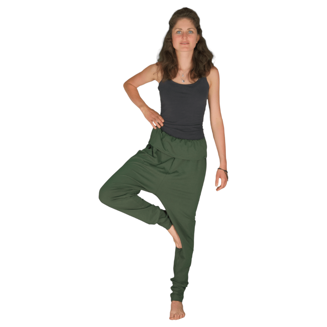 Bequeme Jersey Pumphose Hose in grün