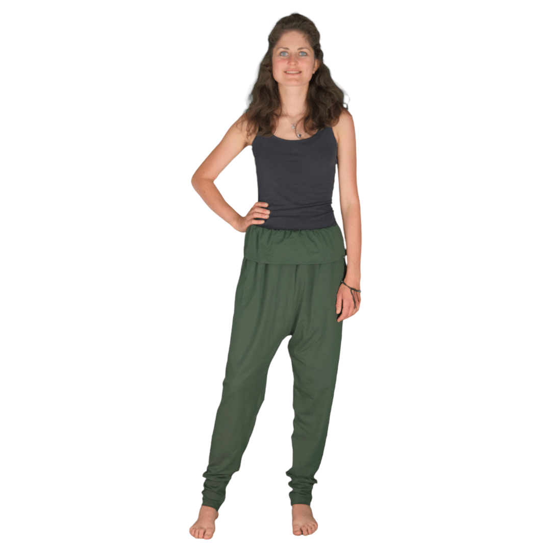 Damen Hose Pumphose Muckhose grün
