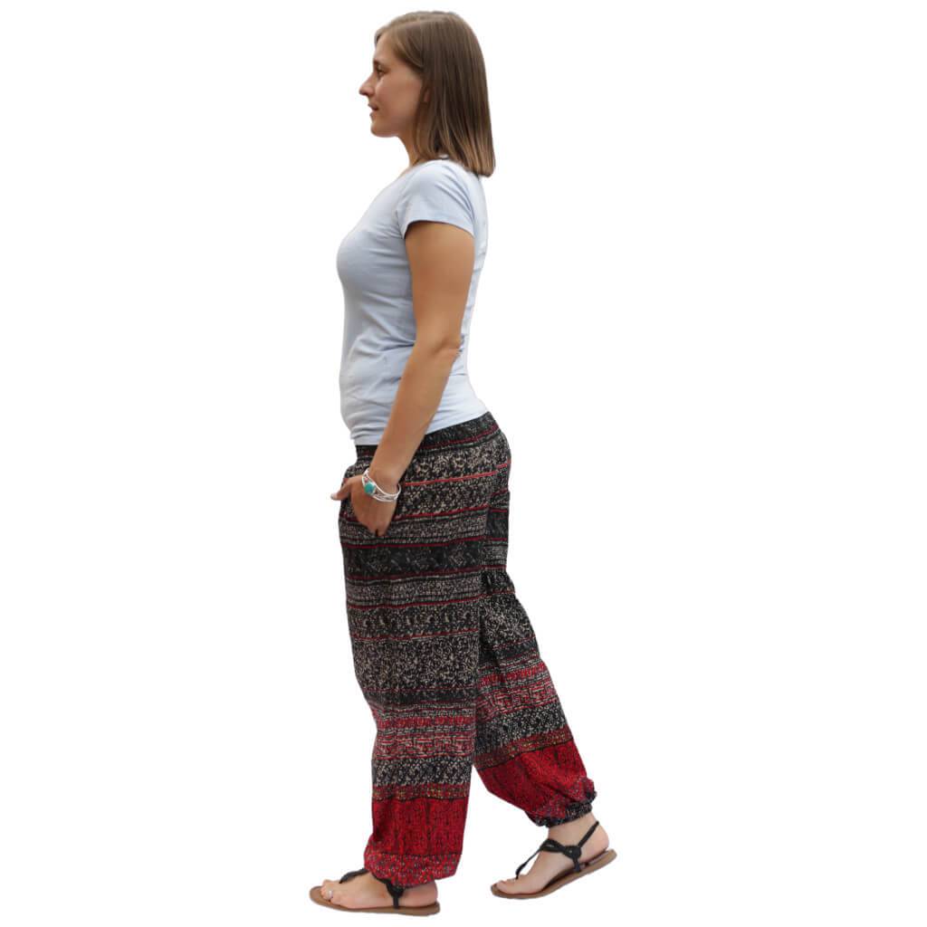 Yogahose gestreift