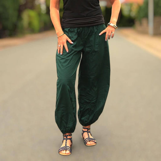 Baumwollhose mit Faltenbund