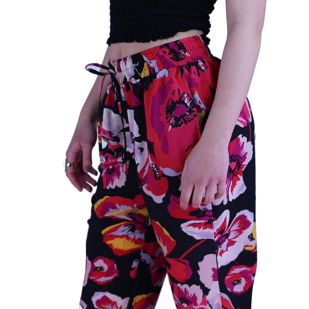 Haremshose Damen Pumphose Pluderhose Hippie Hose Exotik Blumen