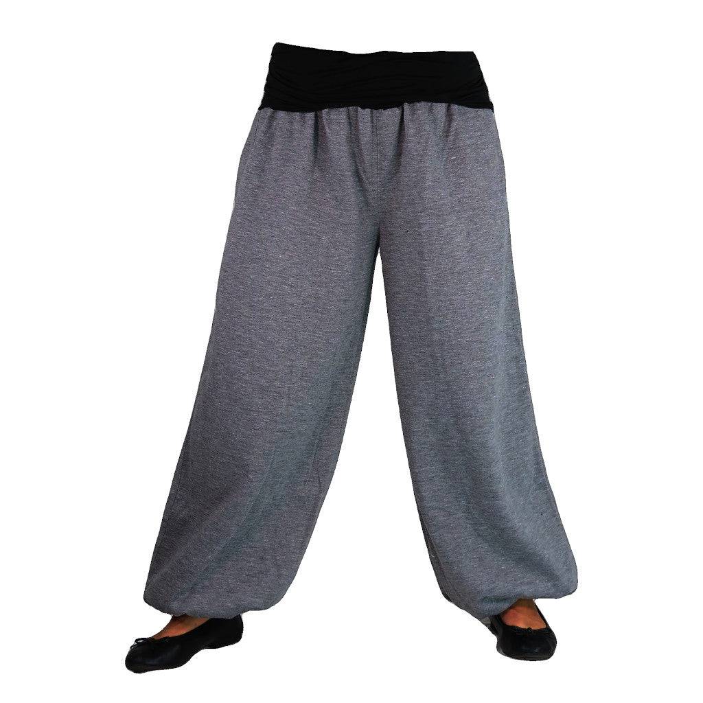 Warme Aladinhose aus Fleece in grau