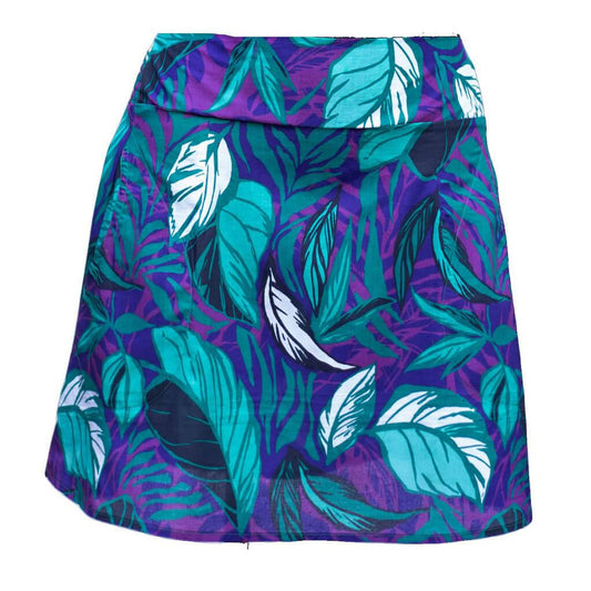 Damen Rock mit Blatt Muster Umstandsrock gummibund