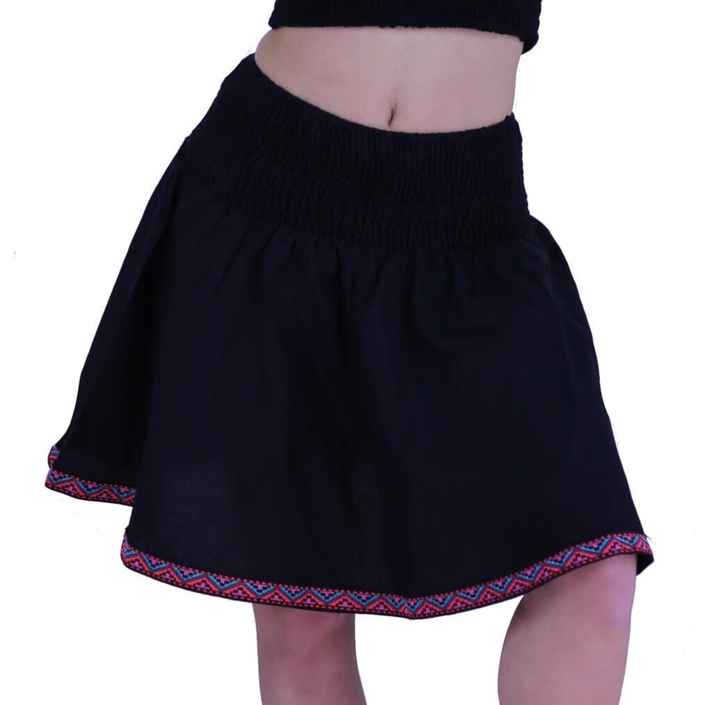Rock schwarz Damenrock Umstandsrock Hippie