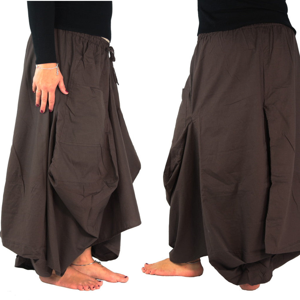 Rock braun Maxirock Damen Mode Hippie Mode
