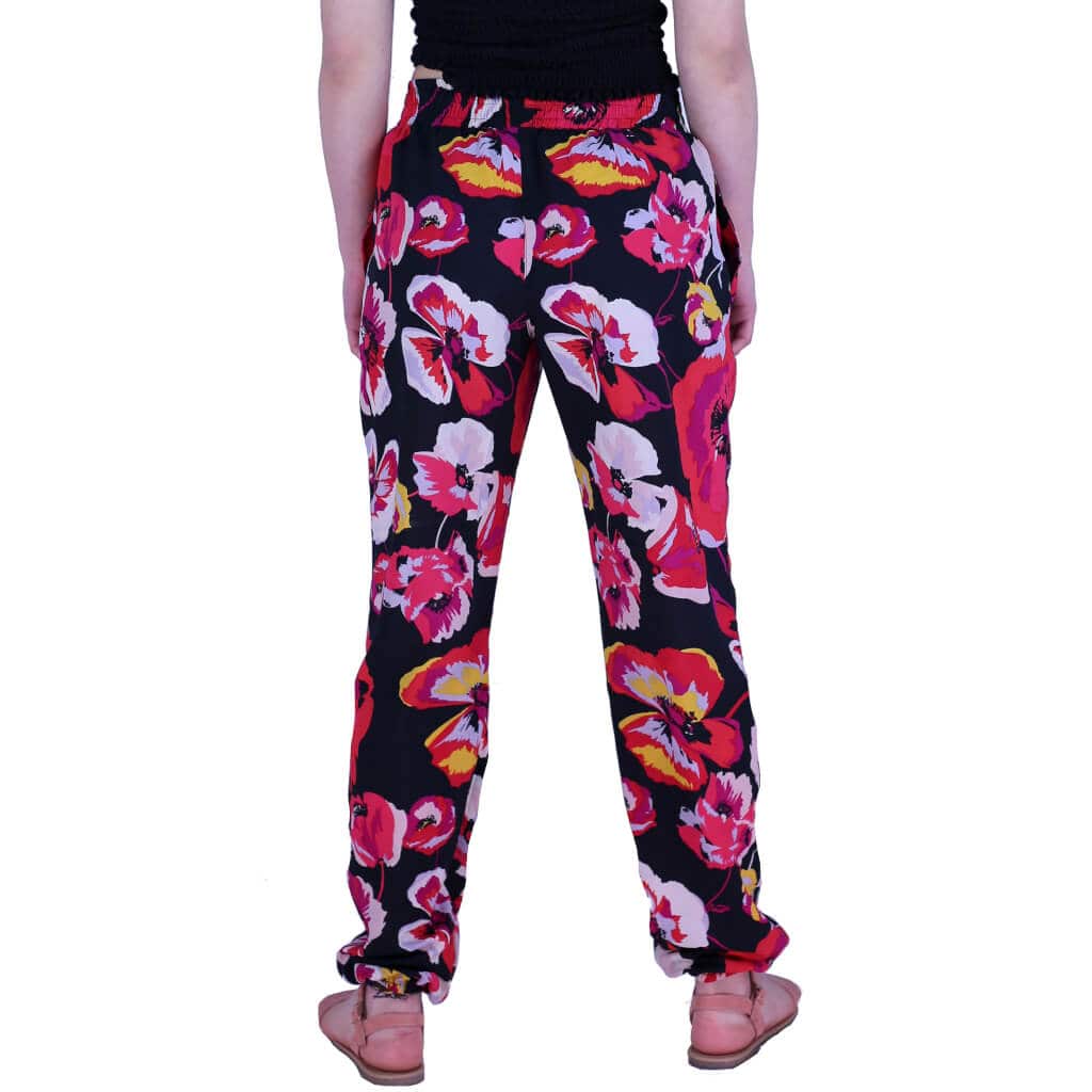 Haremshose Damen Pumphose Pluderhose Hippie Hose Exotik Blumen
