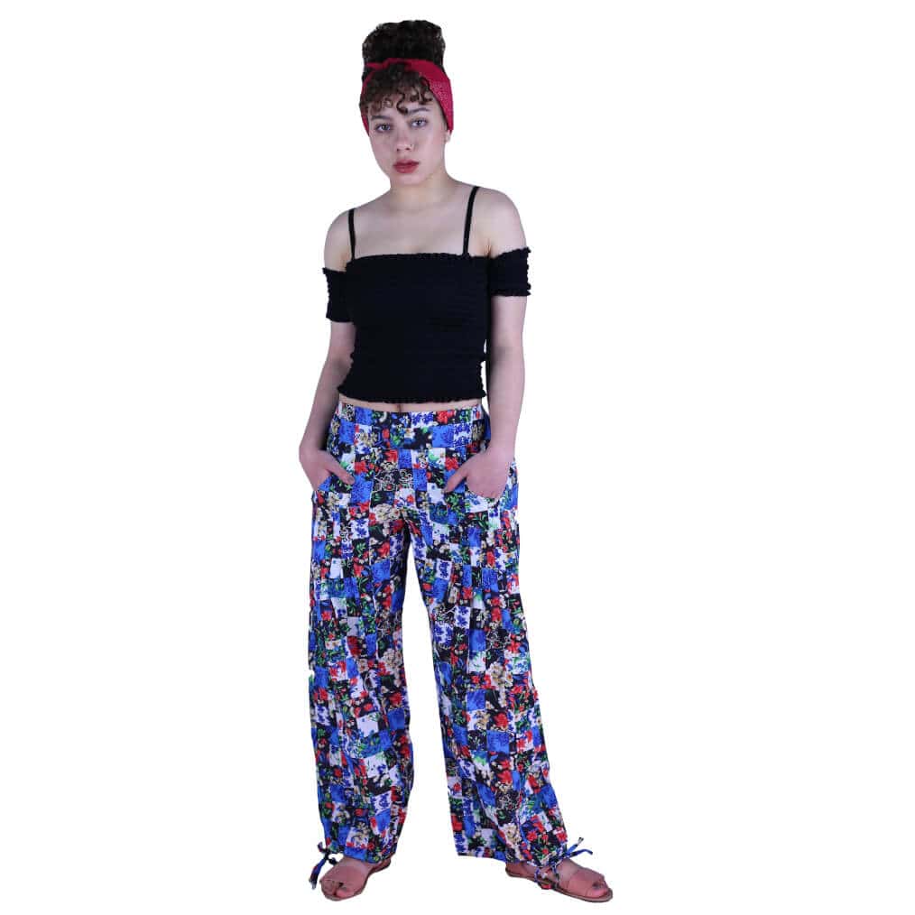 Pumphose sommerhose patchwork Damen Hose Baumwolle