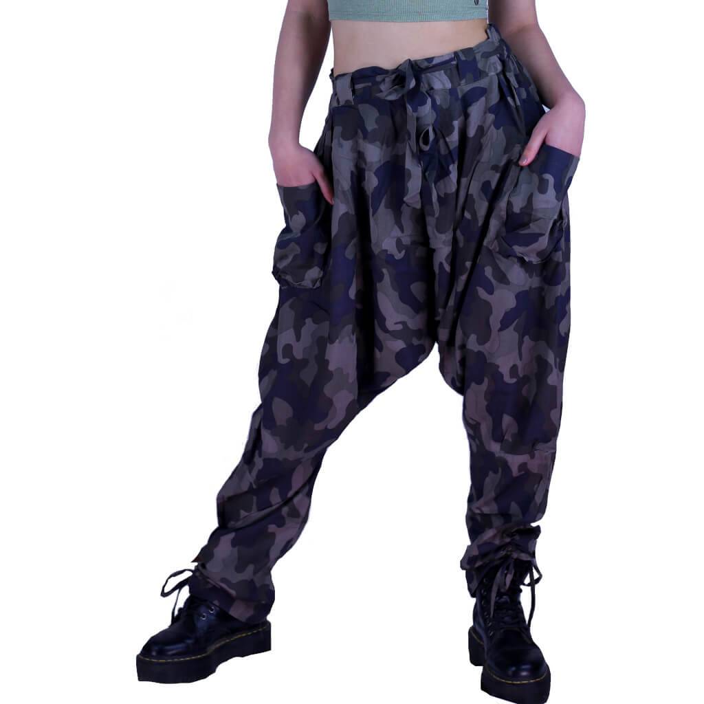 Haremshose Damen Pumphose Pluderhose Armee Hose Armyhose Militär