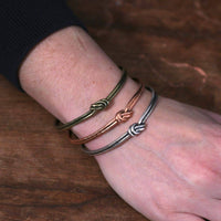 Armreif mit Knoten Messing Kupfer