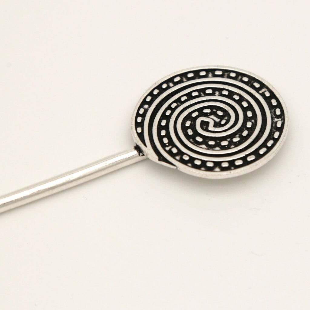 haarnadel spirale ethnoschmuck messingschmuck