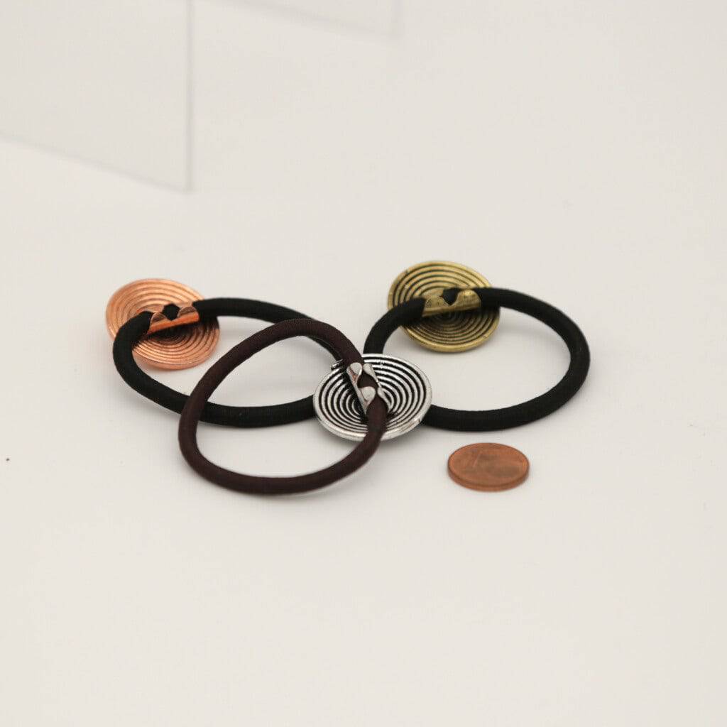 Haargummi Haarschmuck Metall Spirale