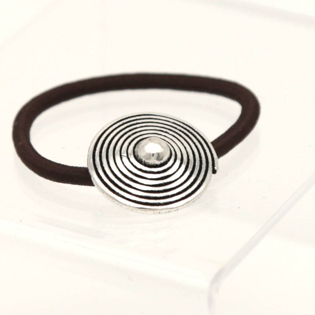haargummi silber spirale