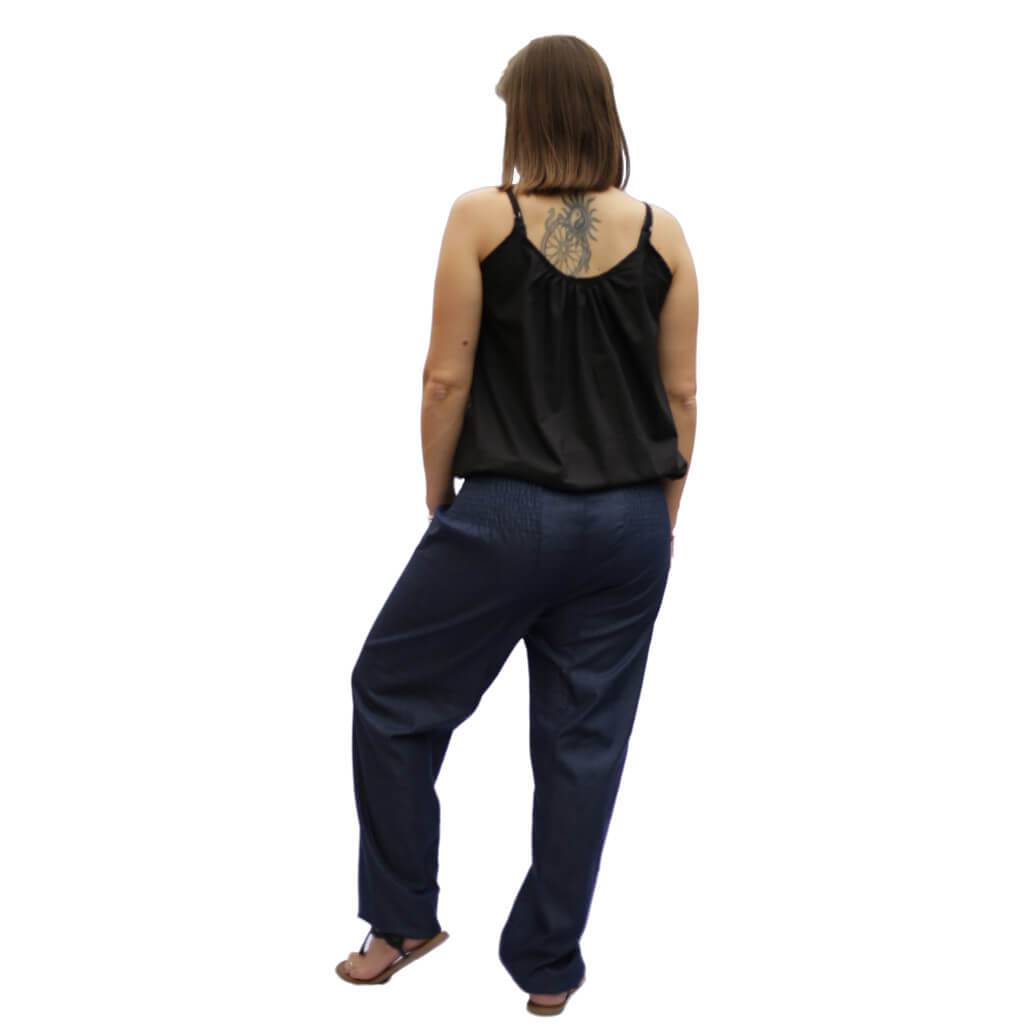 Denim Pumphose in blau
