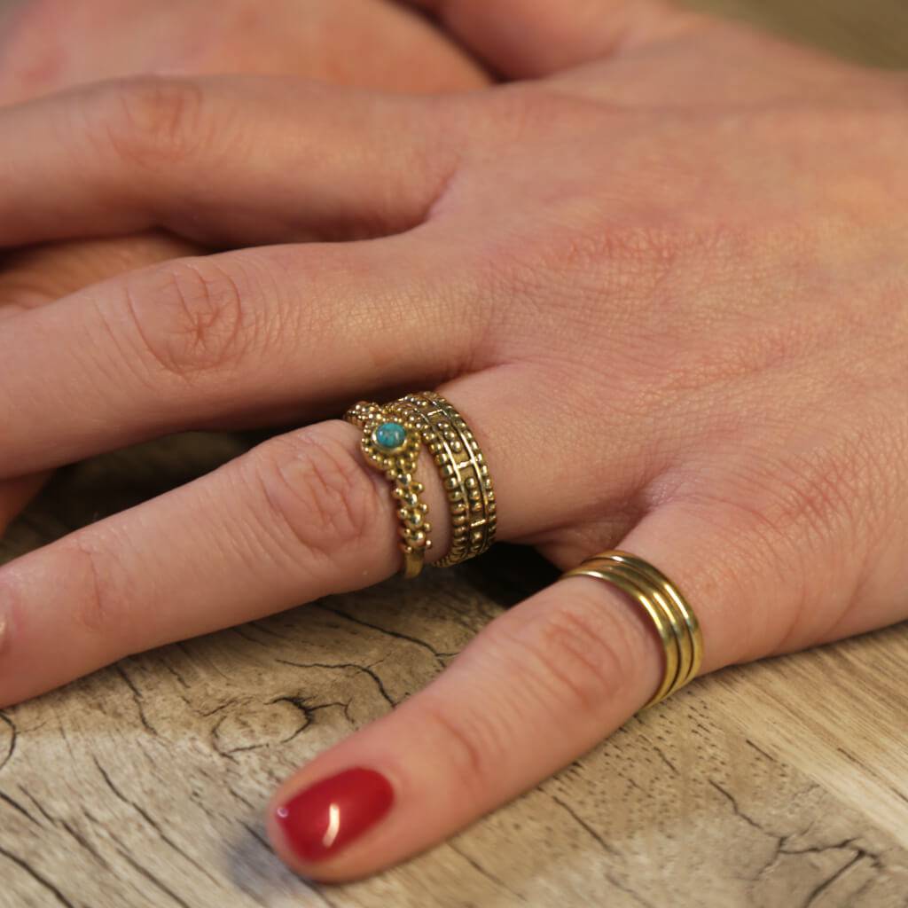 gold ring messing zehenring
