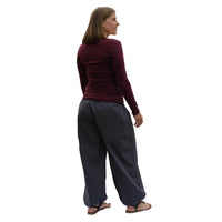 Baumwollhose mit Faltenbund