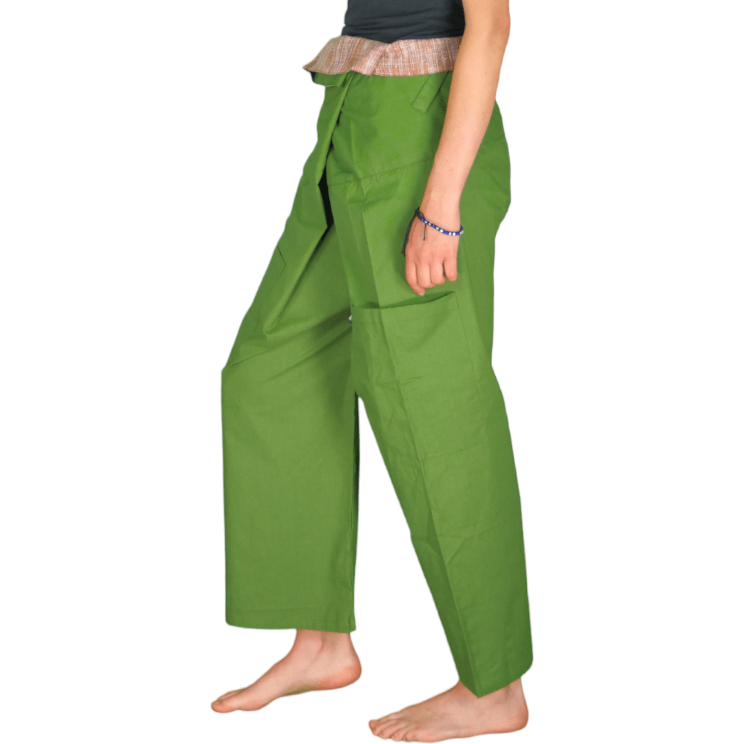 grüne wickelhose Thai hose baumwolle