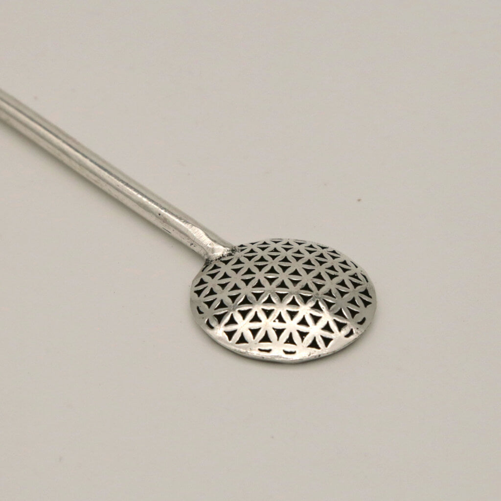 haarnadel mandala lebensblume silber haarschmuck