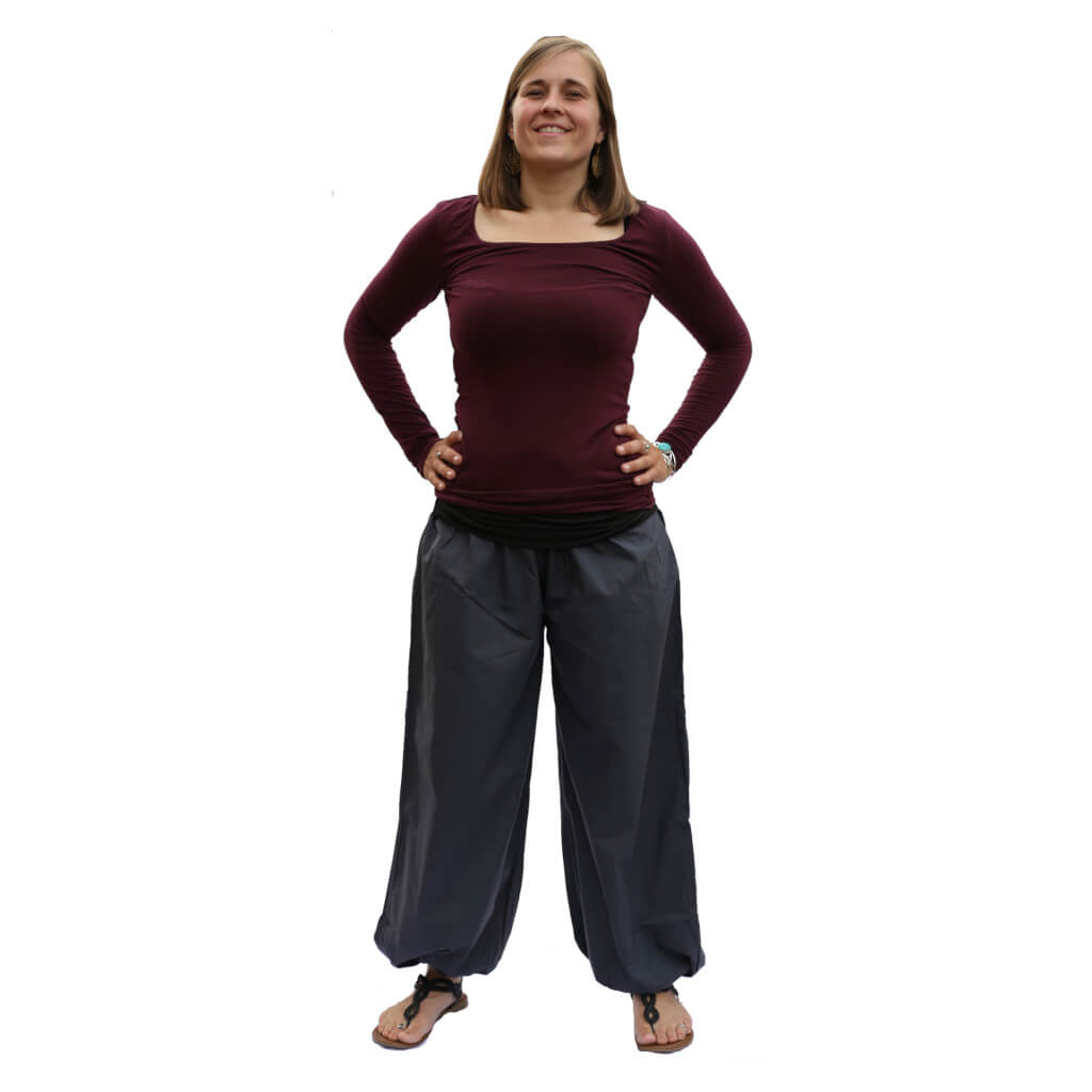Baumwollhose mit Faltenbund