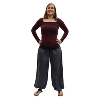Baumwollhose mit Faltenbund