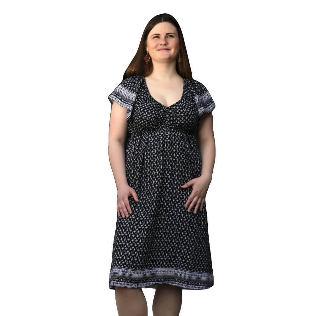 Plus Sommerkleid schwarz