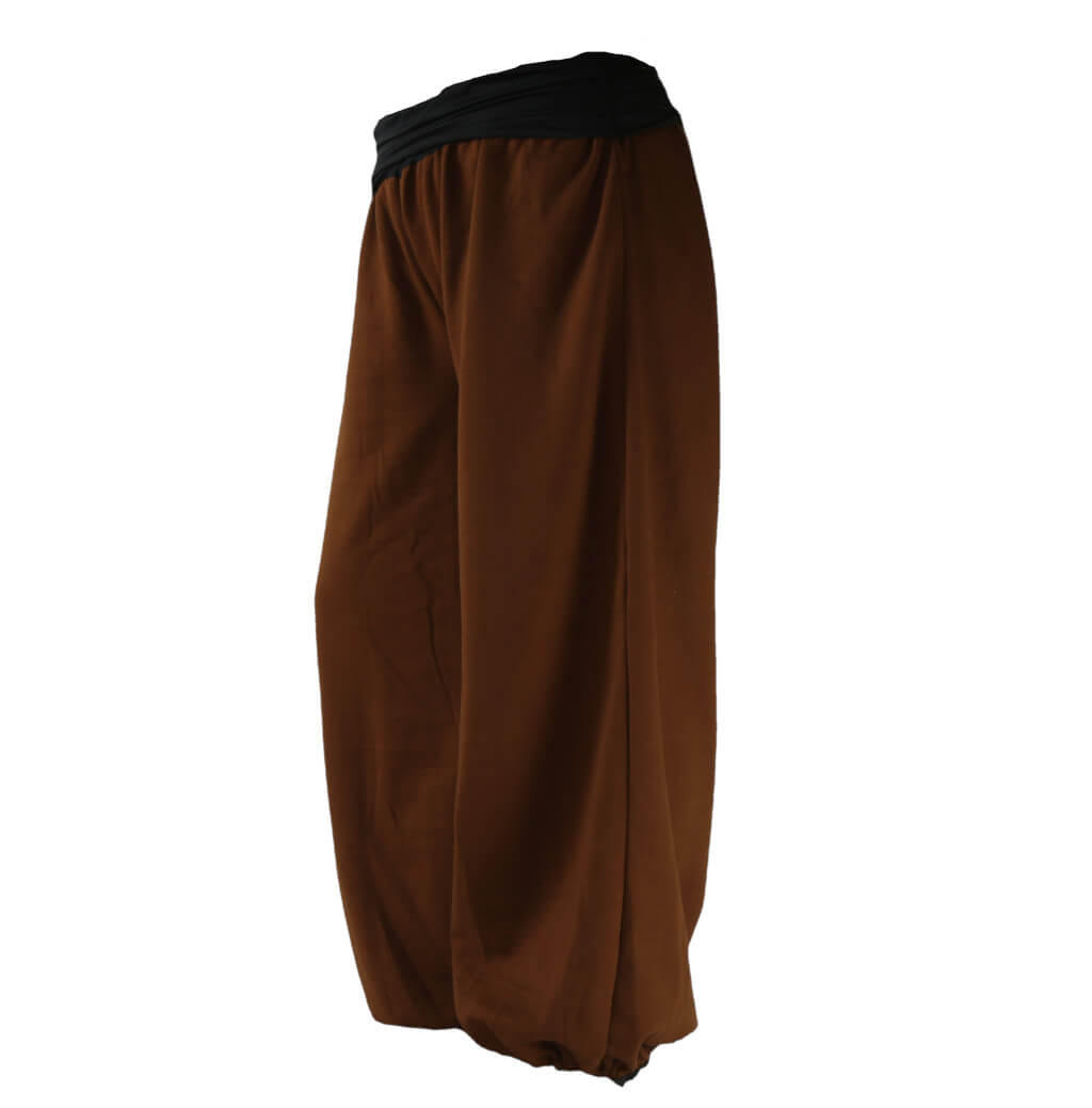 Warme Aladinhose aus Fleece in braun