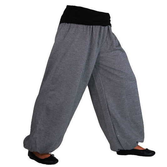 graue pumphose damen hose fleece aladinhose