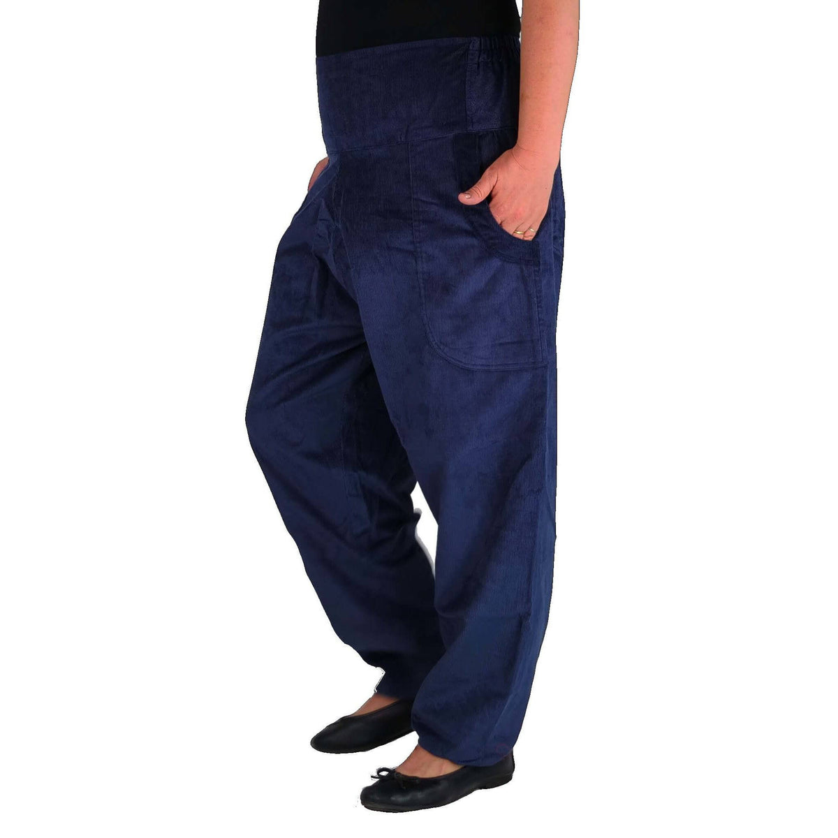 Cord Pumphose Cordhose blau