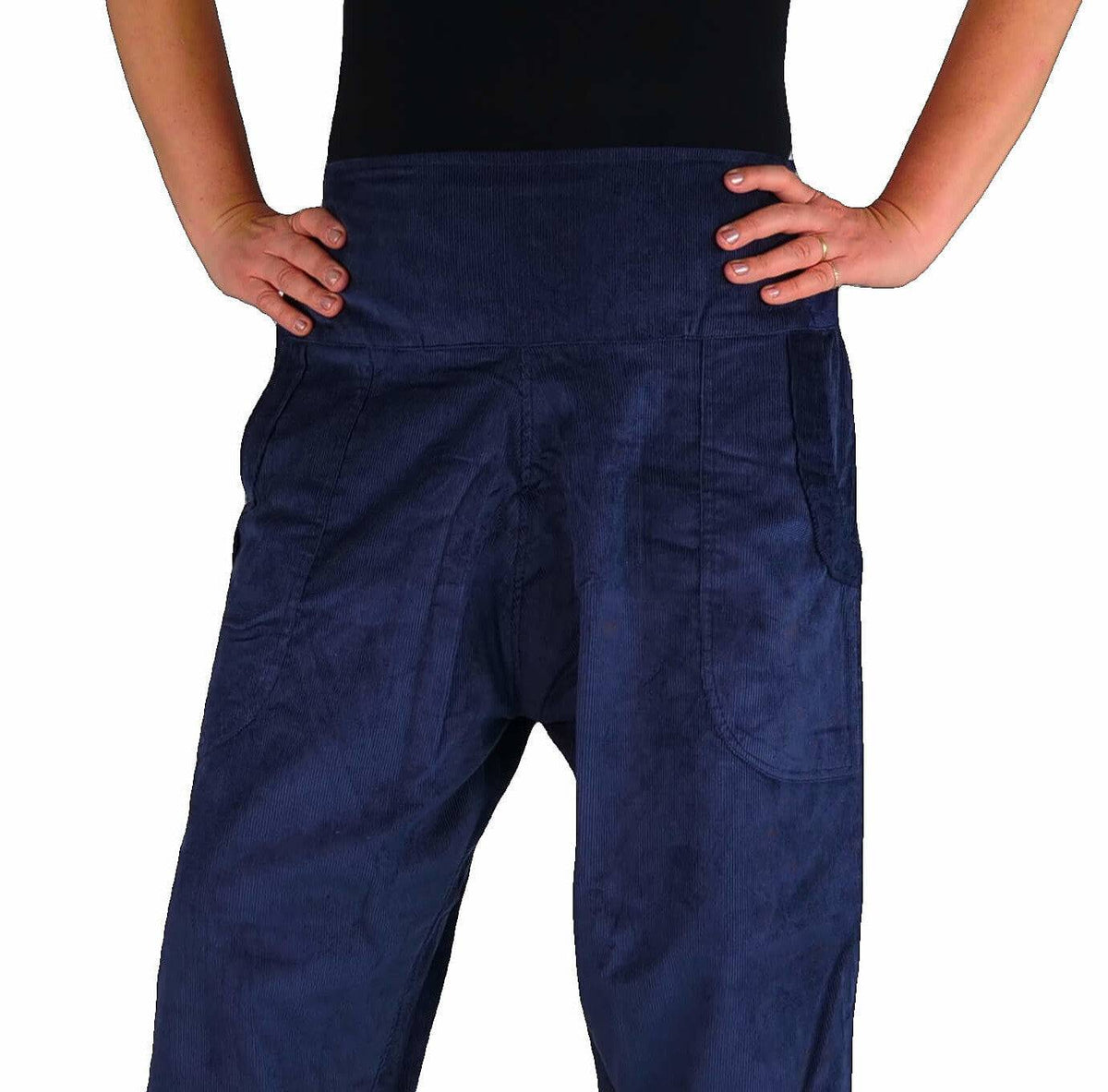 Cord Pumphose Cordhose blau