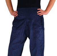 Cord Pumphose Cordhose blau