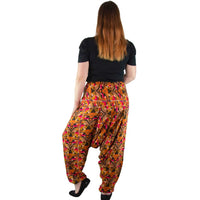Gemusterte Haremshose mit Taschen