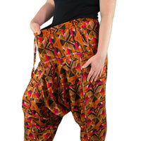 Gemusterte Haremshose mit Taschen