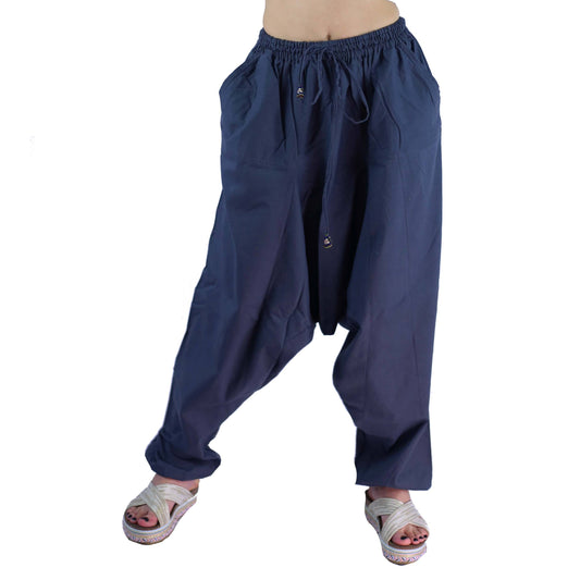 haremshose aladinhose grau baumwolle