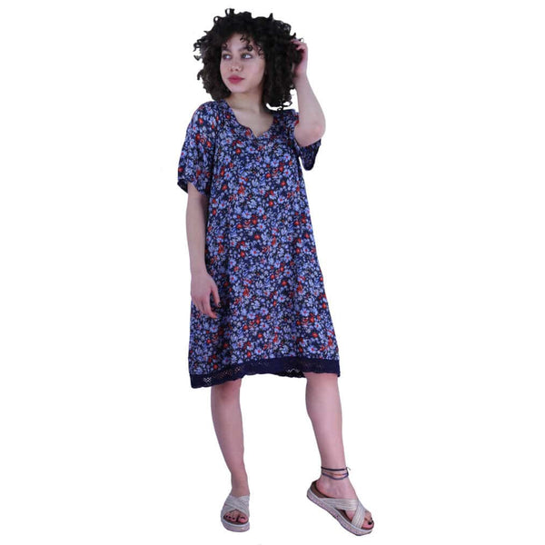 kleid mit blumen spitze damen sommerkleid