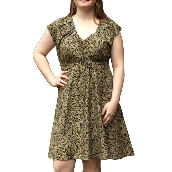 Kleid mit Leopardenmuster damen kleid sommerkleid leo