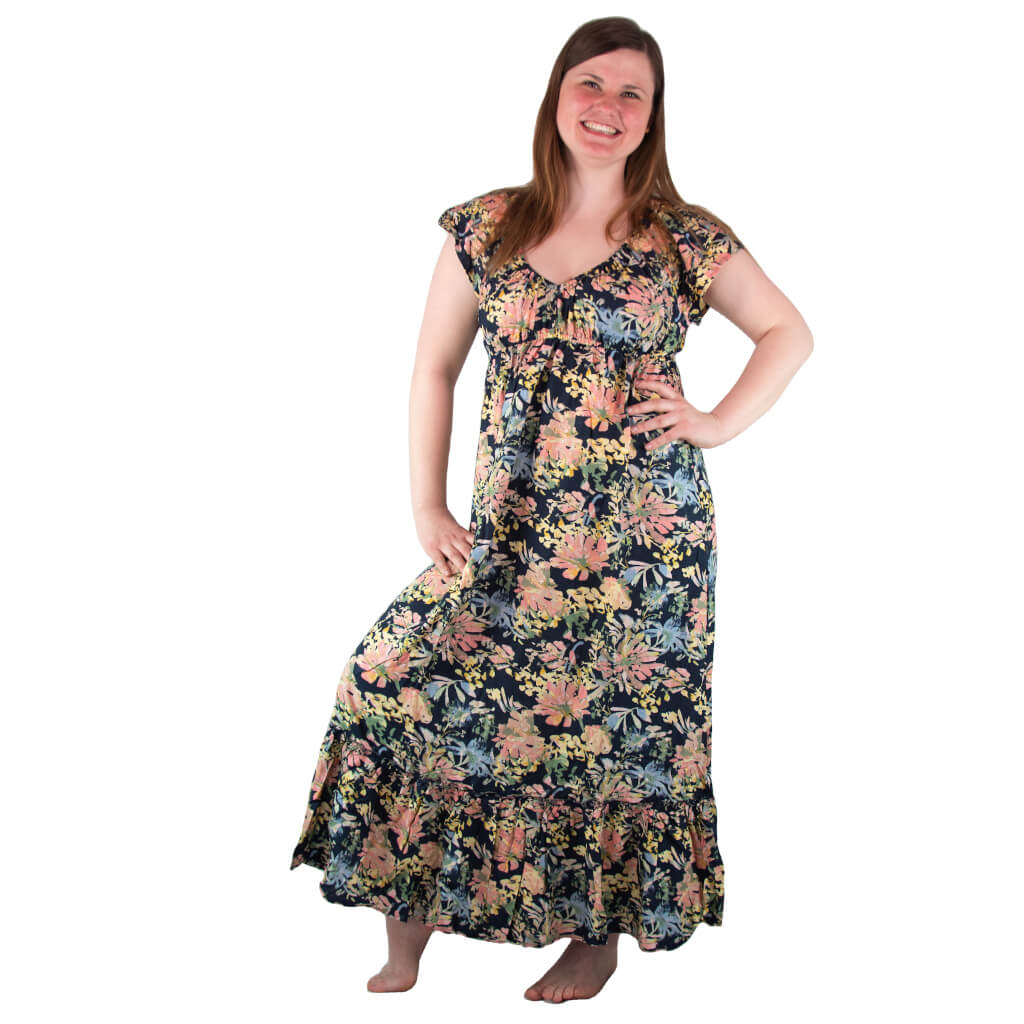 Hippie Kleid Damen Kleid blumenmuster