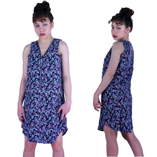 Kleid mit Reißverschluss Minikleid Trägerkleid